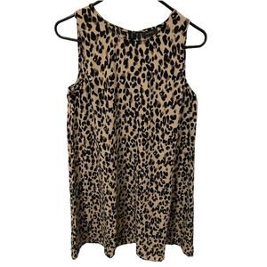 Nordstrom's Halogen Leopard Print Sleeveless A-Line Dress size Small